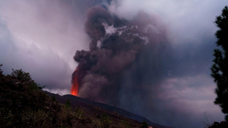 Erupción del volcán de La Palma este miércoles 22 de septiembre.