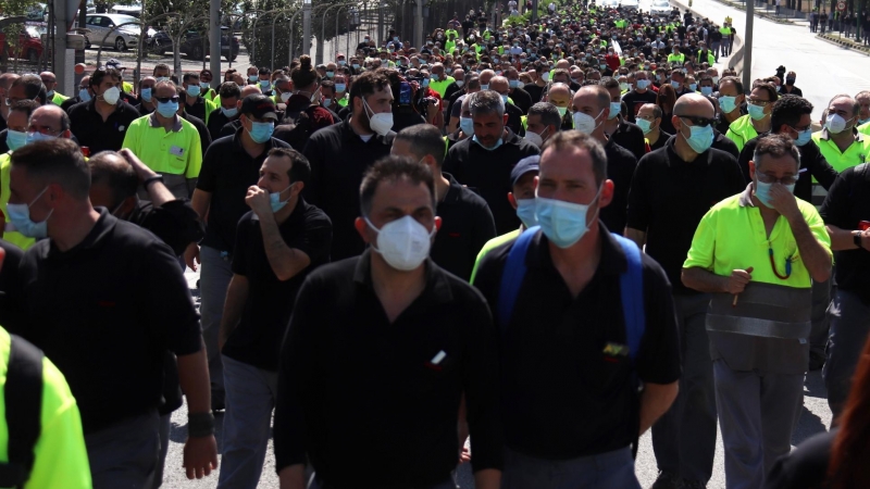 Mobilització dels treballadors de Nissan del passat maig a Barcelona.