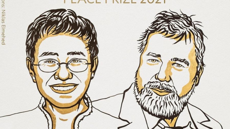 Maria Ressa y Dmitry Muratov, Premio Nobel de la Paz 'por sus esfuerzos para salvaguardar la libertad de expresión'