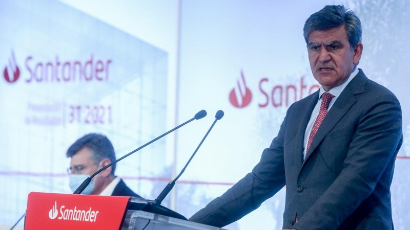 El consejero delegado del Banco Santader, José Antonio Álvarez Álvarez, durante la presentación de los resultados correspondientes al tercer trimestre de 2021. E.P./Ricardo Rubio