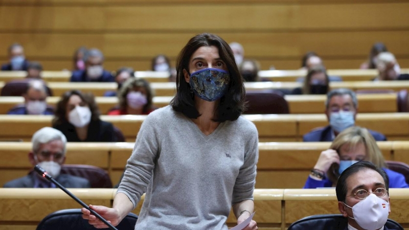 La ministra de Justicia, Pilar LLop interviene en la sesión de control al Gobierno en el pleno del Senado, este martes en Madrid.