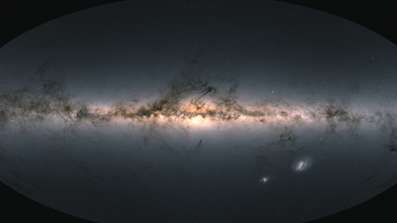 La vía Láctea observada con gran detalle por el telescopio espacial Gaia en 2020.