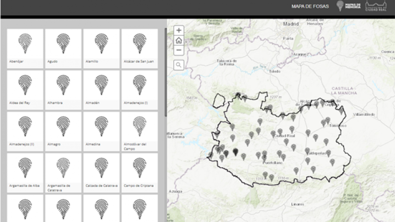 Mapa de Memoria. Diputación de Ciudad Real