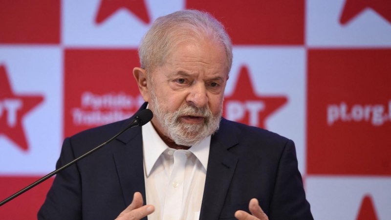 Lula da Silva durante una rueda de prensa en Brasilia.