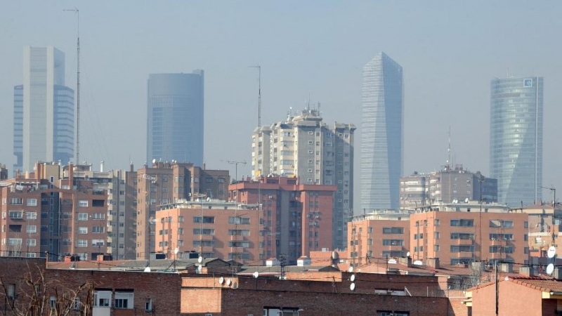 Vista general de los rascacielos de Madrid en una imagen de archivo.