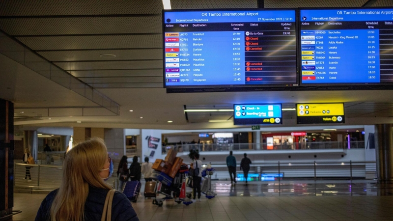 restricciones sudáfrica ómicron aeropuerto