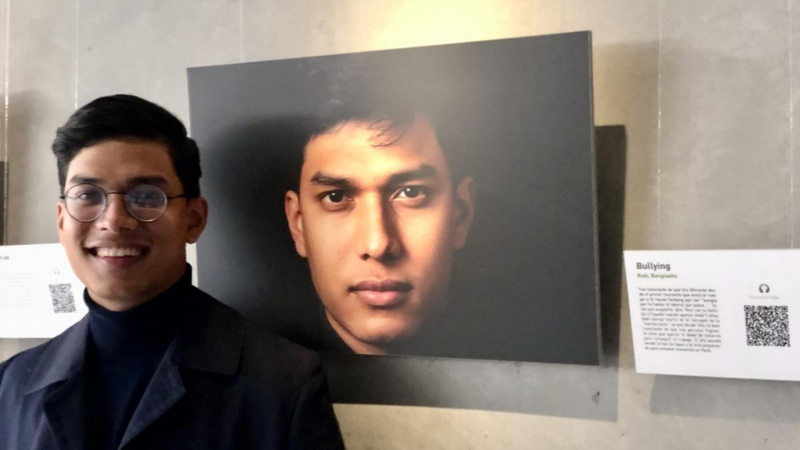 Rabi Alam, de 21 años, hijo de migrantes bangladesíes en Madrid.
