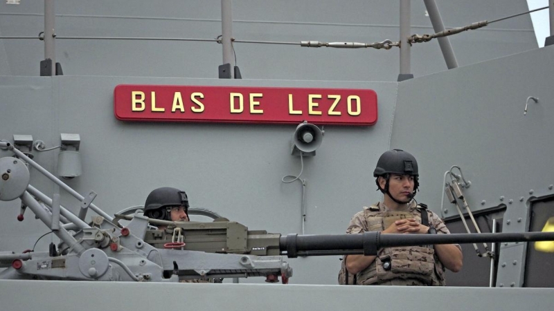 La fragata 'Blas de Lezo', en una imagen de archivo, del 27 de agosto de 2019, en Ferrol, A Coruña