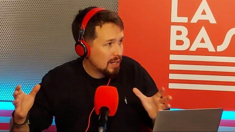 Pablo Iglesias, durante el segundo programa del podcast 'La Base'.
