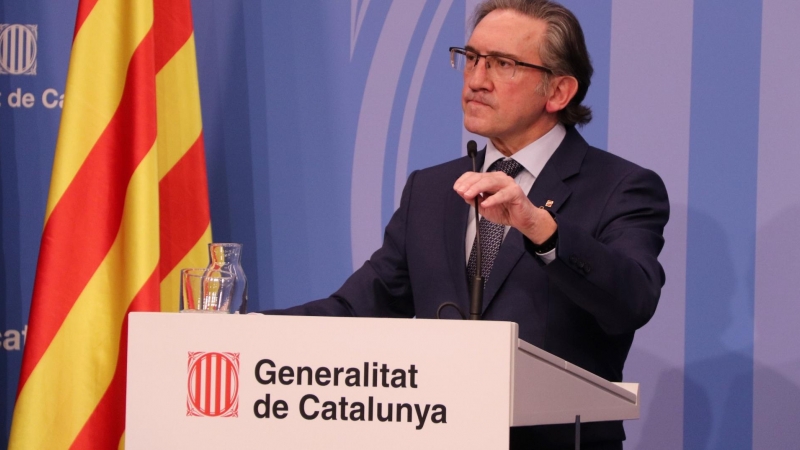 17/02/2022 - El conseller d'Economia de la Generalitat, Jaume Giró, en una roda de premsa recent.