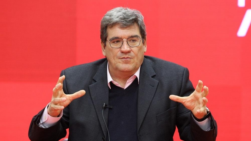 28/02/2022. El ministro de Inclusión, Seguridad Social y Migraciones, José Luis Escrivá, durante la pasada campaña electoral de Castilla y León, 09/02/022.