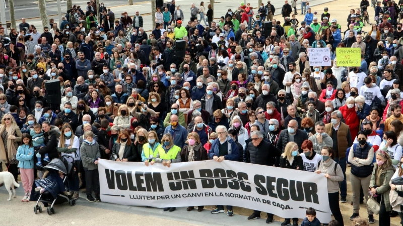 20/03/2022 - La manifestació d'aquest diumenge a Mataró per reclamar més seguretat en les batudes de caça.