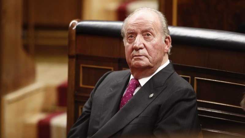 El rey emérito don Juan Carlos I en el Congreso de los Diputados, en el acto conmemorativo del 40º aniversario de la Constitución de 1978. E.P./Eduardo Parra