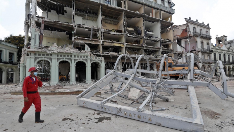 explosión en el Hotel Saratoga, en La Habana