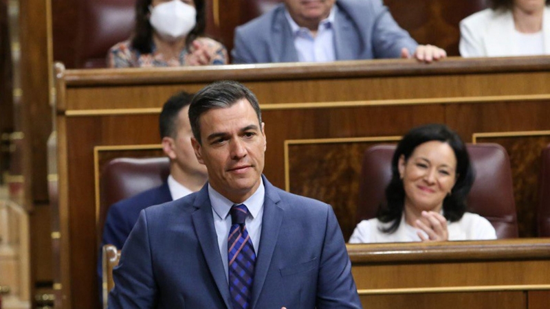 El president del Govern espanyol, Pedro Sánchez, a la sessió de control del Congrés dels Diputats.