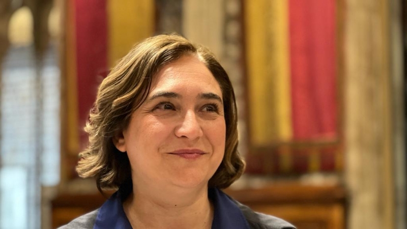 25/05/2022 - L'alcaldessa de Barcelona, Ada Colau, al Saló de Cent de l'Ajuntament.