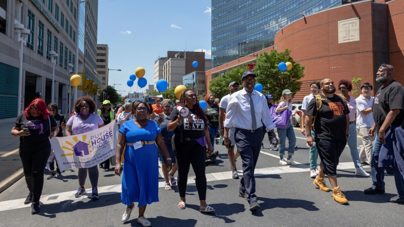 Manifestación contra la violencia armada en Filadelfia, Pensilvania, EE. UU., el 4 de junio de 2022.
