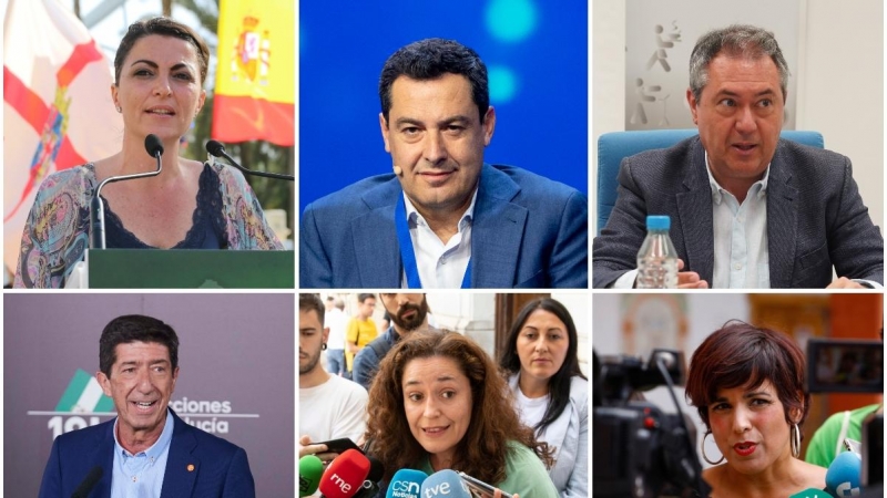 08/06/2022 Collage de los candidatos a la Junta de Andalucía.
