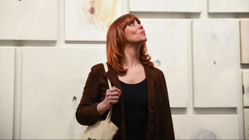30/04/2021-La pintora Paula Bonet, durante la presentación de la exposición ‘LA ANGUILA. Esto es un cuadro, no una opinión’, en el Centre Cultural La Nau de la Universitat de València, Comunidad Valenciana, a 30 de marzo de 2021.