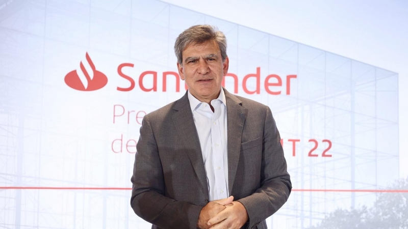 El consejero delegado de Santander, José Antonio Álvarez, en la presentación de los resultados trimestrales de la entidad. E.P./Eduardo Parra