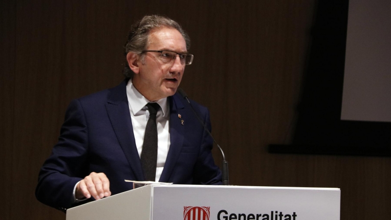El conseller d'Economia i Hisenda, Jaume Giró, en la presentació de l'informe anual de l'economia catalana 2021.