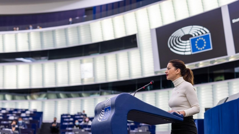 29/06/2022 La eurodiputada de Unidas Podemos, Sira Rego, en el Parlamento Europeo, en Francia, Estrasburgo, a 18 de enero de 2022.