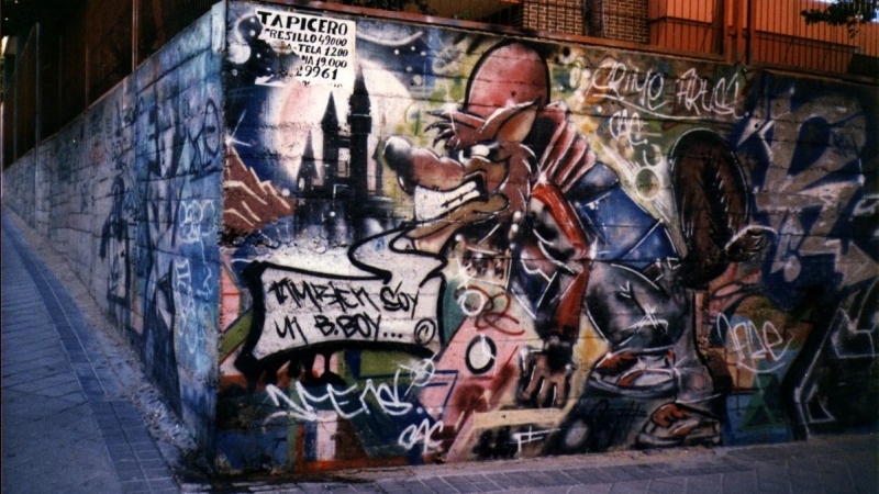 La primera pieza de Zeta, pintada en 1986.