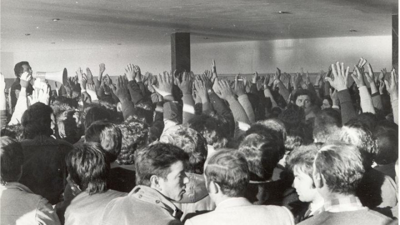 Asamblea obrera en los años 60