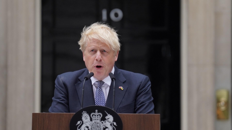 Imagen de Boris Johnson en Londres, a 8 de julio de 2022.