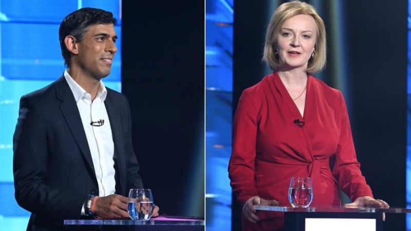 El exministro de Economía, Rishi Sunak, y la ministra de Exteriores, Liz Truss, son los dos finalistas que se disputarán el puesto de Boris Johnson.