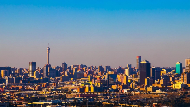 Fotografía de la ciudad de Johannesburgo, Sudáfrica.