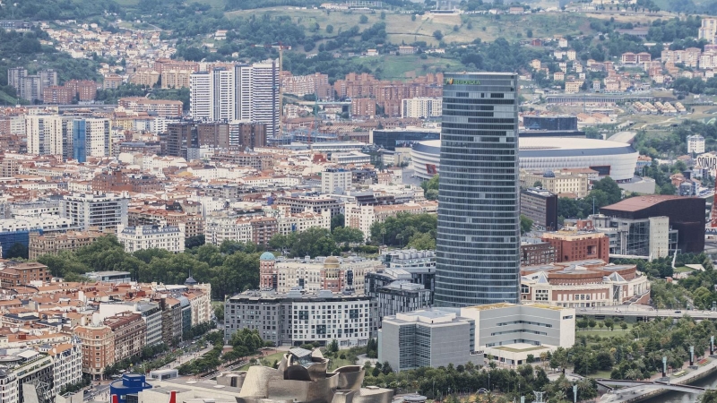 Imagen desde las alturas de la ciudad de Bilbao, en el País Vasco.