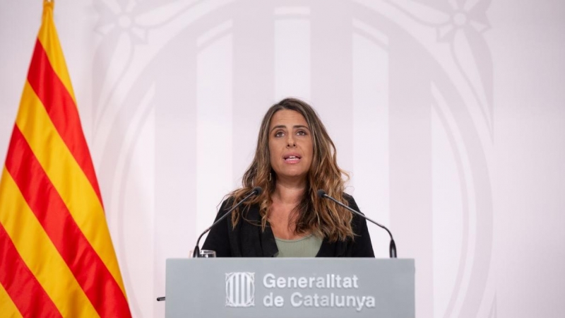 La portavoz del Govern, Patrícia Plaja, en una rueda de prensa posterior al Consell Executiu, a 26 de julio de 2022, en Barcelona, Catalunya.