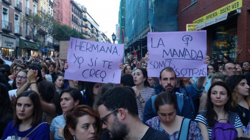 Protestas en las calles de Madrid por la sentencia en el Caso de La Manada.