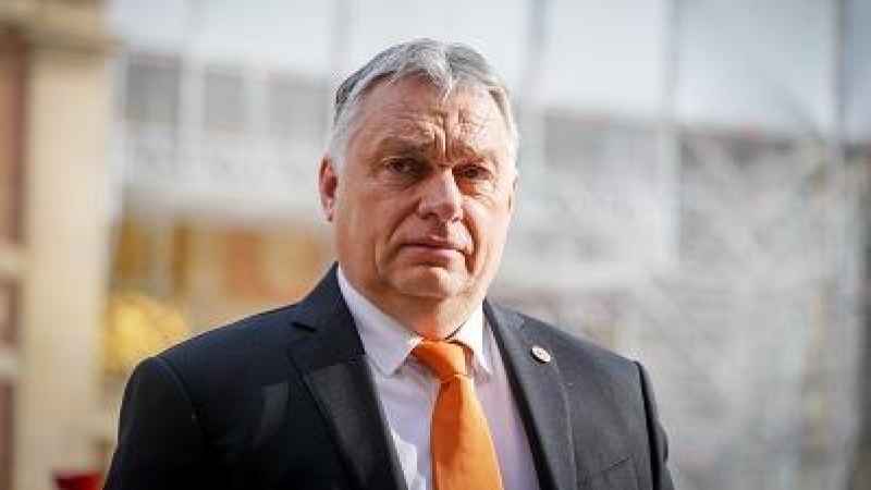 El primer ministro húngaro Viktor Orban durante la cumbre de la UE- 11/03/2022
