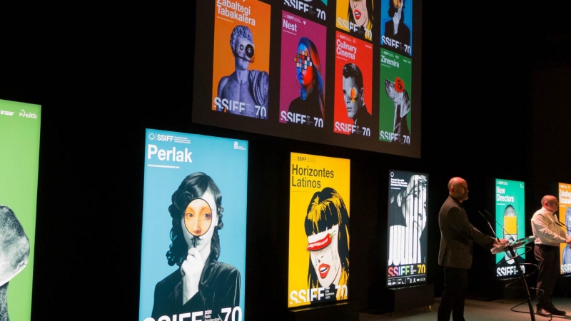Presentación de los carteles del Festival de San Sebastián de 2022.
