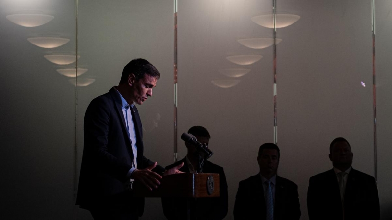 Pedro Sánchez, pronuncia un discurso durante un acto de homenaje en Nueva York a Salvador Allende, a 22 de septiembre de 2022.