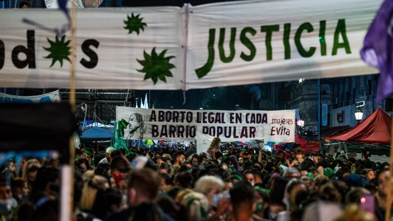 Manifestación a favor de la legalización del aborto en Argentina. Imagen de Archivo.