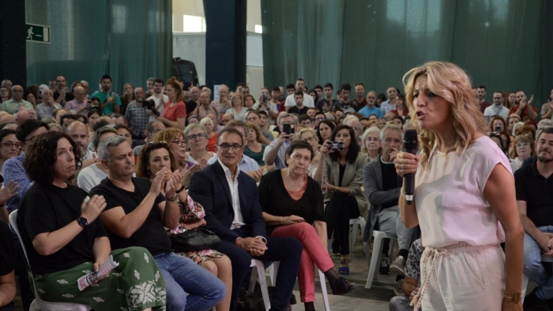 15/10/2022 - Yolanda Díaz durant la presentació de Sumar a Sabadell.