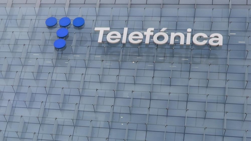 Fachada de la sede de la operadora Telefónica en la zona norte de Madrid. E.P./Ricardo Rubio