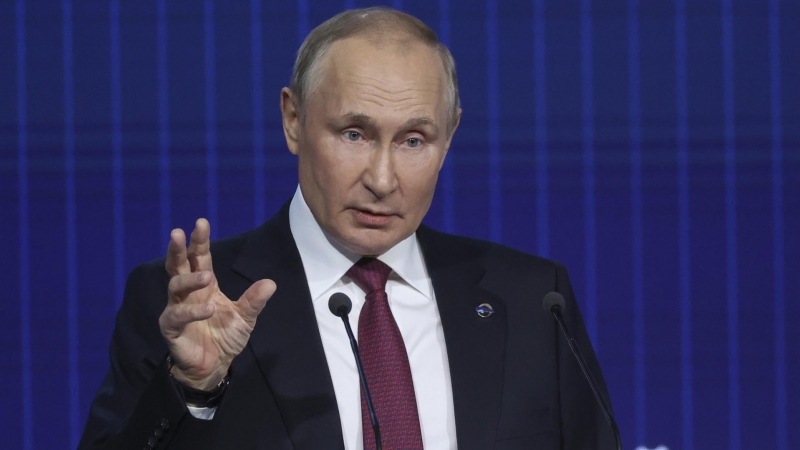 Vladimir Putin interviene en la XIX sesión plenaria del club de debate Valdái este 27 de octubre de 2022.