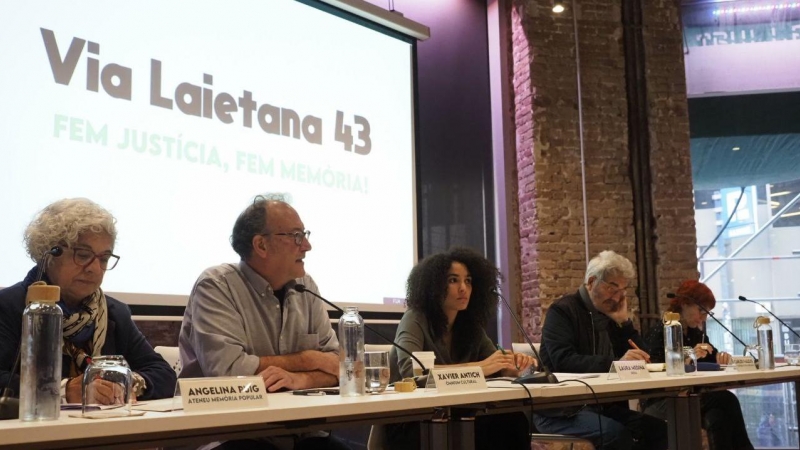 Roda de premsa de la campanya 'Via Laietana, 43'
