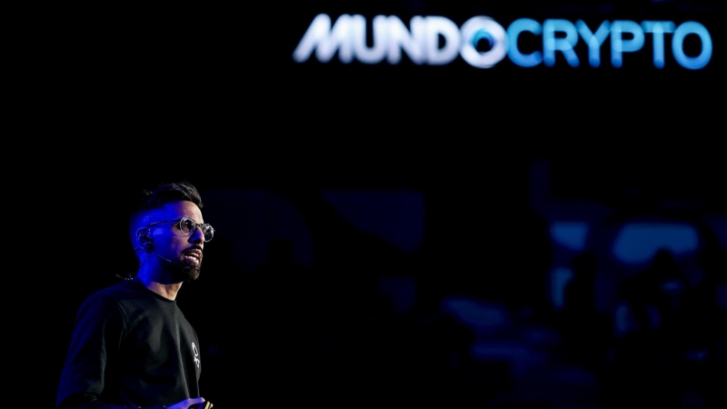El CEO de Mundo Crypto, Mani Thawani, durante el macroevento celebrado el pasado mes de septiembre.
