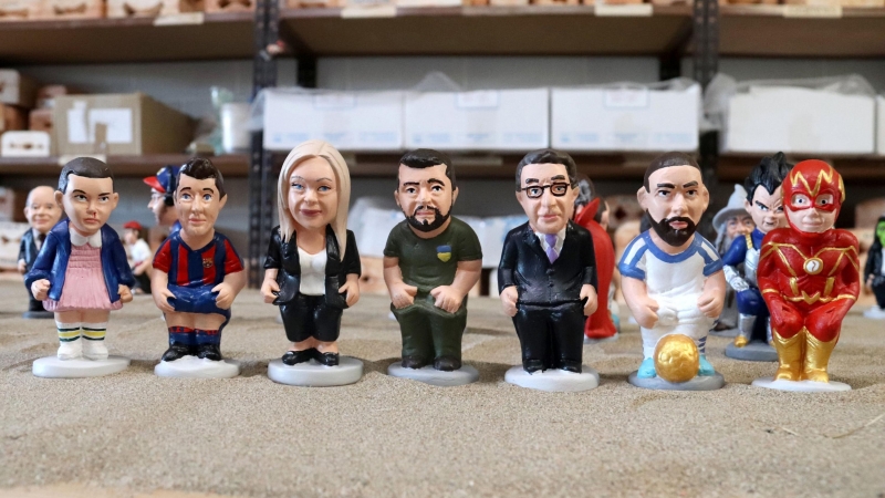 Diverses de les novetats de caganer que presenta l'empresa empordanesa.