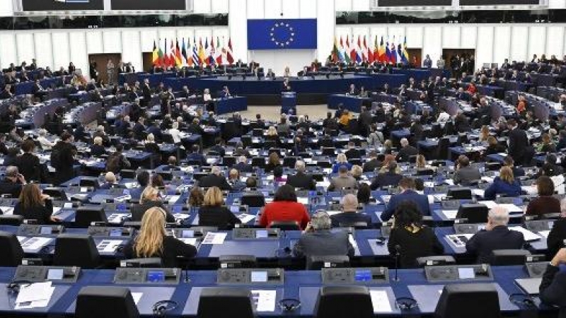 Fotografía tomada durante una sesión plenaria en el Parlamento Europeo.