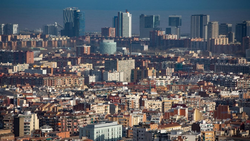Panorámica de la ciudad de Barcelona, a 30 de enero de 2020.