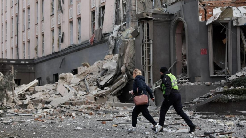 Bombardeo en Kiev