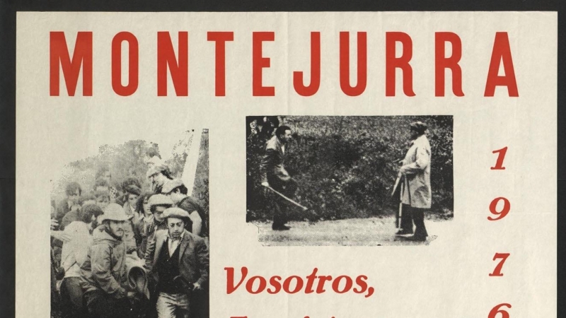 Cartel del Partido Carlista en el que culpaba a los fascistas de los sucesos de Montejurra