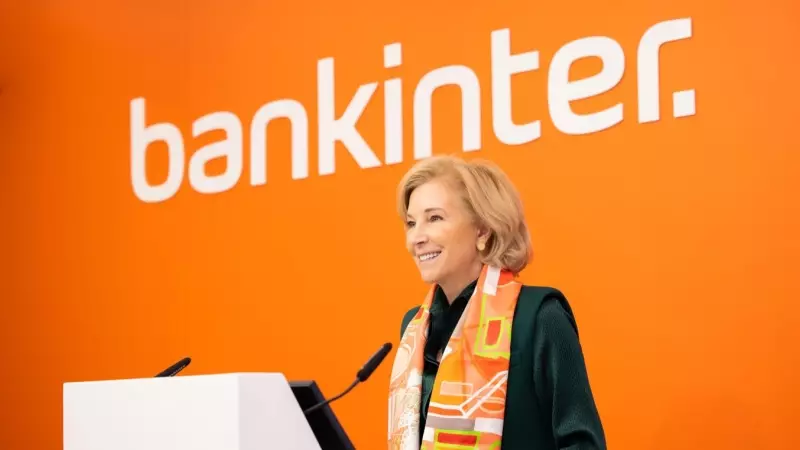 La consejera delegada de Bankinter, María Dolores Dancausa, durante la presentación de los resultados de la entidad bancaria de 2022, en su se de  en Madrid. EFE/ Maximo Garcia De La Paz