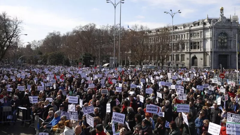 Manifestación por la Sanidad Pública en la ciudad de Madrid.